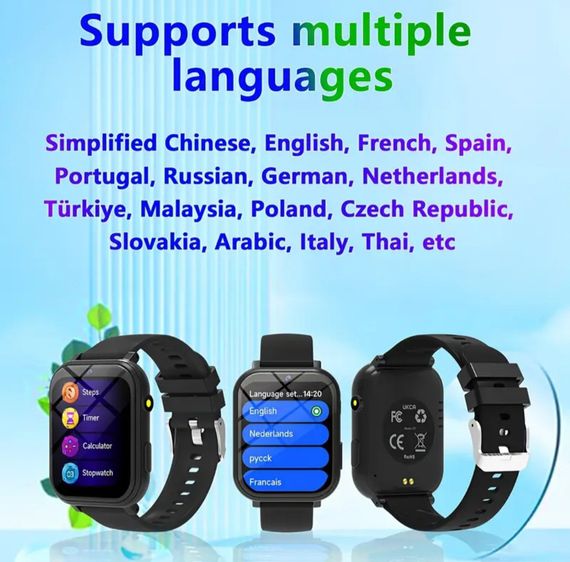 Дитячий розумний годинник із камерою, іграми, моніторингом сну, крокомірром, будильником, калькулятором, ліхтариком та ін. Чорний | Зображення 8