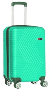 Малый пластиковый чемодан на колесах 45L GD Polo cалатовый