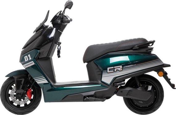 Электроскутер Crosser CR-22 2500W 72V 35Ah Graphene, до 80 км, 65 км/ч, современный городской электроскутер Зелений | Зображення 1
