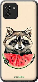 Чохол на Samsung Galaxy A03 A035F Єнотик з кавуном "4605u-2499-2448"