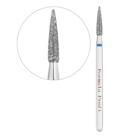 Фреза алмазная острое пламя морковка синяя 021 Formula Profi