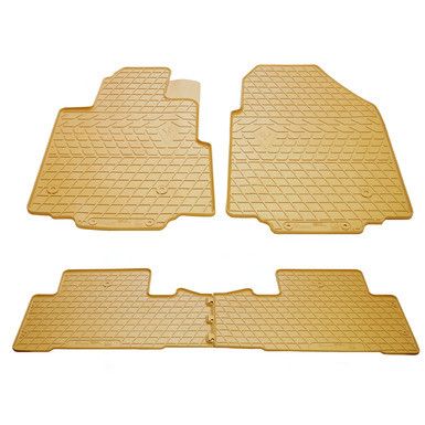 Бежеві килимки (4 шт, Stingray Premium) для Honda Pilot 2008-2015 рр.