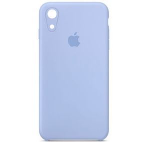 Чехол Silicone Case Square Full Camera Protective (AA) для Apple iPhone XR (6.1") Блакитний/Lilac Blue
