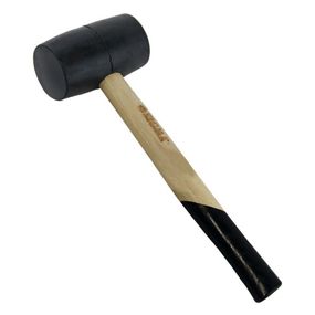 Киянка резиновая Sigma 340 г деревянная рукоятка, черная (4317711)