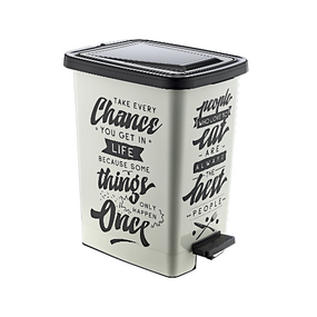 DECOR Slim відро для сміття з малюнком 8л (12) (x137 напис на білому)