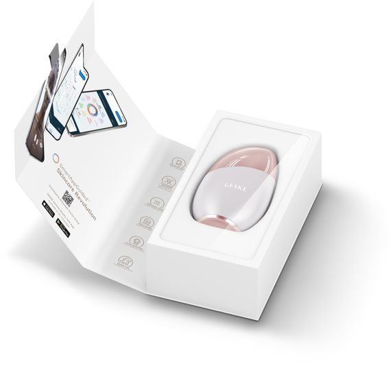 Масажер для обличчя GESKE Cool&Warm Eye and Face Massager 7в1 starlight, Бежевий | Зображення 8