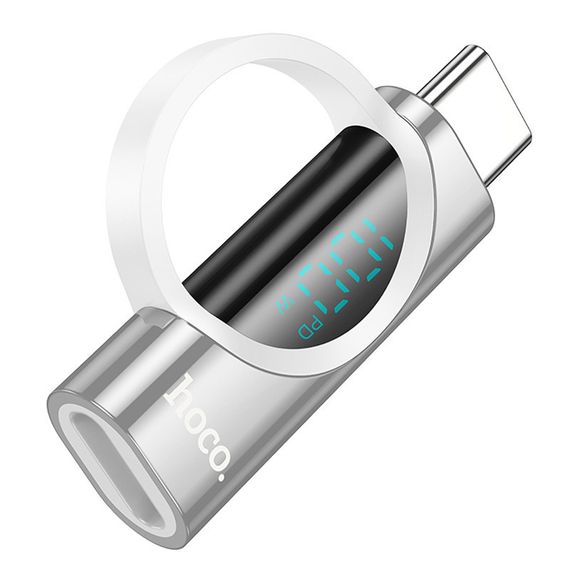 Перехідник Hoco UA32 Type-C male to Type-C female display adapter Silver | Зображення 2