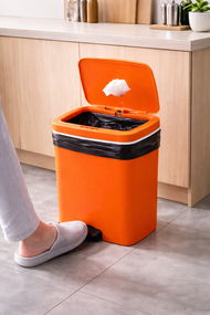 Відро для сміття зі смарт-датчиком Smart trash can 6л Помаранчевий