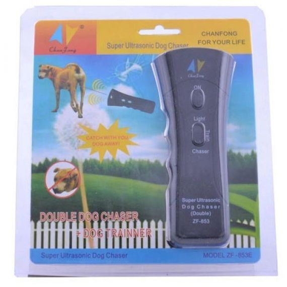 Ультразвуковий відлякувач собак ZF853E Super Ultrasonic Dog Chaser із ліхтариком засіб від QN-362 собак захист