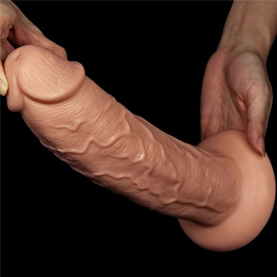 Фалоімітатор - King-Sized Realistic Long Dildo 11" Flesh Sex Aura | Зображення 8