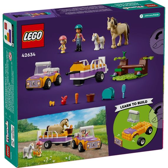 Конструктор LEGO Friends Причіп для коня й поні 105 деталей (42634) | Зображення 3
