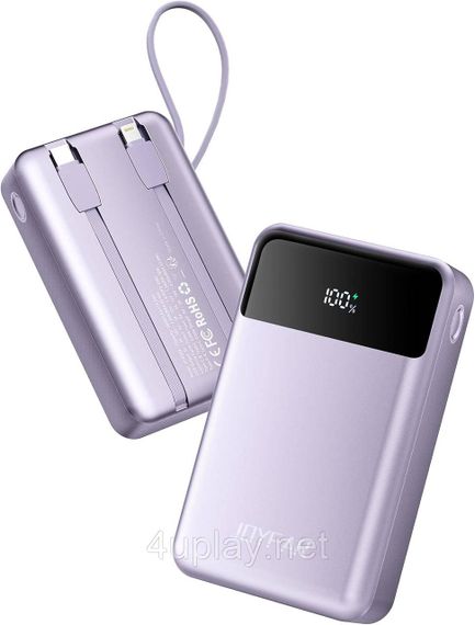Повербанк JOYFAR Power Bank 30000mAh 65W со встроенными кабелями