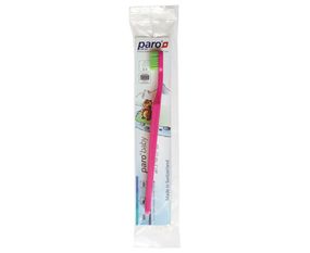 Дитяча зубна щітка paro® BABY BRUSH, ультра-м’яка, в поліетиленовій упаковці, рожева