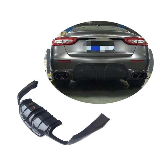Дифузор заднього бампера V2 (для S/S Q4 2017-2020, Карбон) для Maserati Quattroporte рр