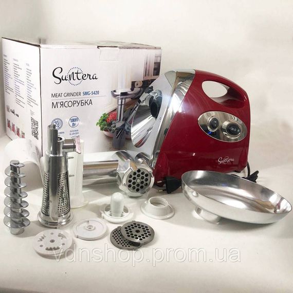 Електрична м'ясорубка з безліччю насадок SMG-5420R, Електричні м'ясорубки кухонні KW-21 | Зображення 2