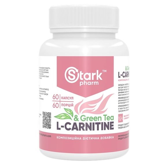 Жироспалювач для спорту Stark Pharm L-Carnitine & Green Tea Extract 600 mg 60 Caps