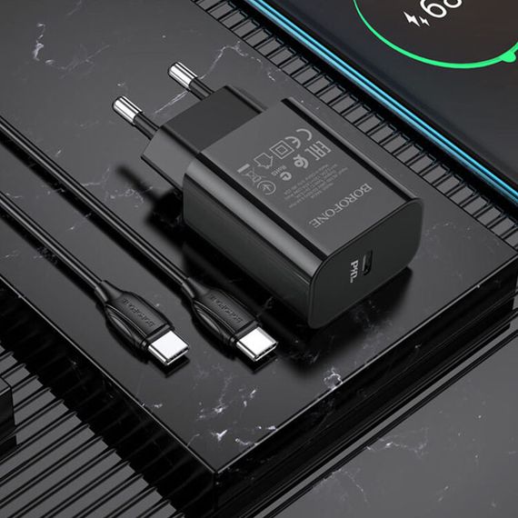 СЗУ Borofone BA65A Single port PD20W + Type-C + Type-C | Зображення 3
