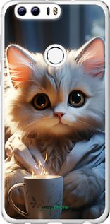 Чохол на Huawei Honor 8 Білий кіт "5646u-351-2448"
