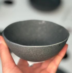 Салатник OLens Шайні-дот 101-0412 12х5 см 270 мл сірий