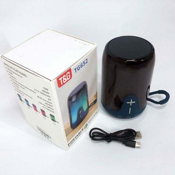 Bluetooth колонки с окружающим звучанием TG652, Bluetooth стерео колонка с радио, Колонка акамуляторна PE-54 | Зображення 7