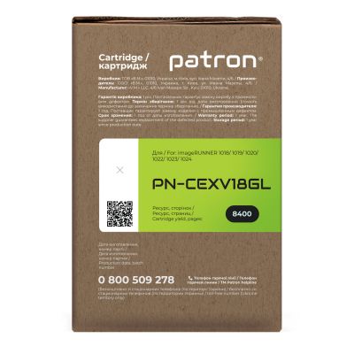 Тонер-картридж Patron Canon C-EXV18 465 г GREEN Label (PN-CEXV18GL) | Зображення 2