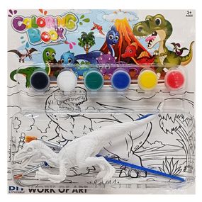 Набор для творчества раскраска "Динозавр" MK 5490-2, 1 фигурка, краски 6 цветов