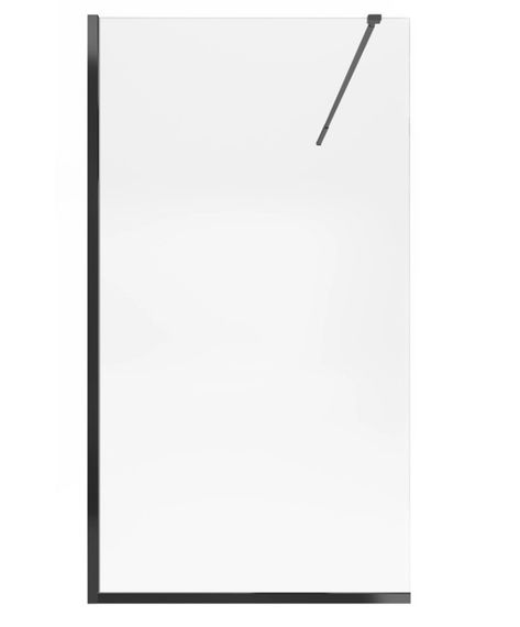 Душова перегородка Qtap Walk-In Standard BLM2011.C8 100х200 см, скло Clear 8 мм, покриття CalcLess