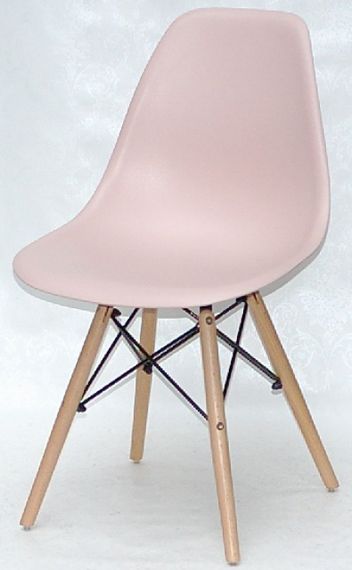 Стул обеденный пластиковый на буковых ножках Nik N Eames DSW, цвет сиденья Розовый 63 | Зображення 5