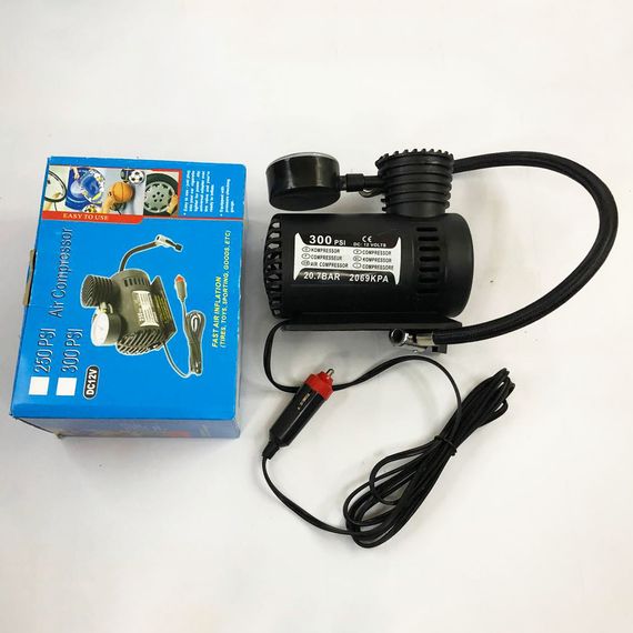 Автомобильный компрессор 12в, Портативный воздушный насос, Автомобильный насос 12 вольт, Автокомпрессор KM-65 | Зображення 4
