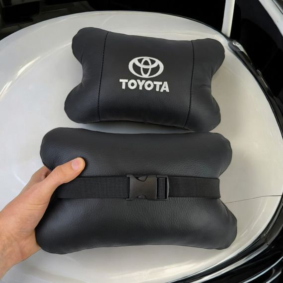 Подушки на подголовник в машину Toyota, Дорожная подушка в автомобиль, Автоподушки RS-889 с логотипом | Зображення 3
