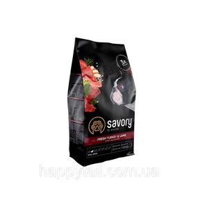 Корм Savory Small Breed для собак малих порід, свіжа індичка та ягня, холістик, 1 кг