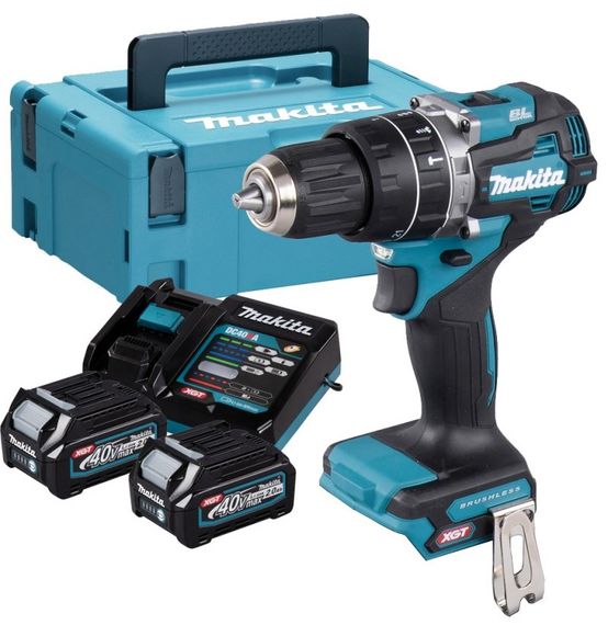 Шуруповерт-дрель с ударом аккумуляторный Makita HP002GA201 (64 Нм, 1.5-13 мм, BL, XGT)