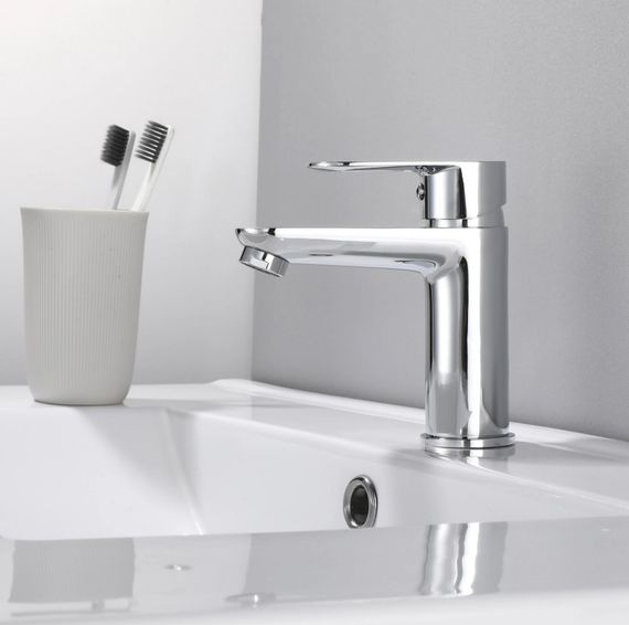 Змішувач для раковини Lidz Latwa 001 (k35) LDLAT001CRM45412 | Зображення 2