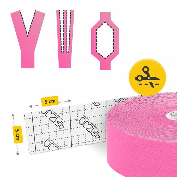 Стрічка кінезіологічна (кінезіо тейп) 4FIZJO 5 см x 31 м Sky Pink (P-5905973405553) | Зображення 3