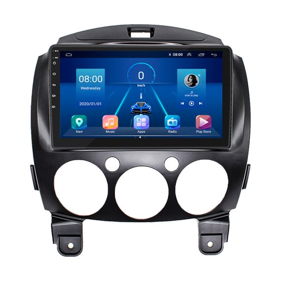 Штатна магнітола 9" Lesko для Mazda Demio III (DE) 2007-2014 6/128Gb 4G Wi-Fi GPS Top Мазда