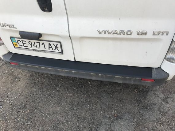 Накладка на задній бампер DDU (ABS) для Opel Vivaro 2001-2015 рр | Зображення 1