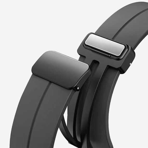 Ремешок Line Magnetic для Xiaomi Mi Band 9/8 Черный / Black | Зображення 2