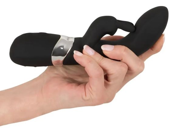 Вібратор – кролик на USB (чорний) Sex Aura | Зображення 3