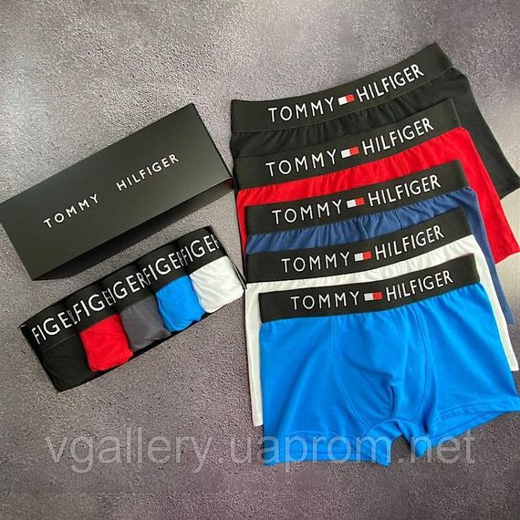 Мужской набор Tommy Hilfiger Хлопок, мужские трусы Томи Хилфигер на 3-5 шт., набор трусов, цена поштучно M | Зображення 1