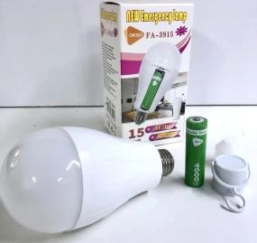 Лампочка (аккумуляторная 18650) 15Вт, патрон Е27, энергосберегающая (LED)