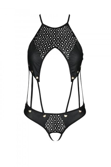 Боди из эко-кожи с вырезом Passion Tamaris Body Черный L/XL | Зображення 2