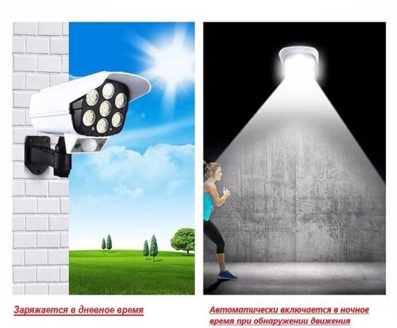 Уличный фонарь в виде камеры Solar Light BL JLP 2178 Прожектор – светильник с датчиком движения на солнечной батарее + Муляж | Зображення 5