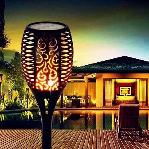Водонепроницаемый фонарь 80 см с эффектом пламени Solar flame led light sensor activated | Зображення 4