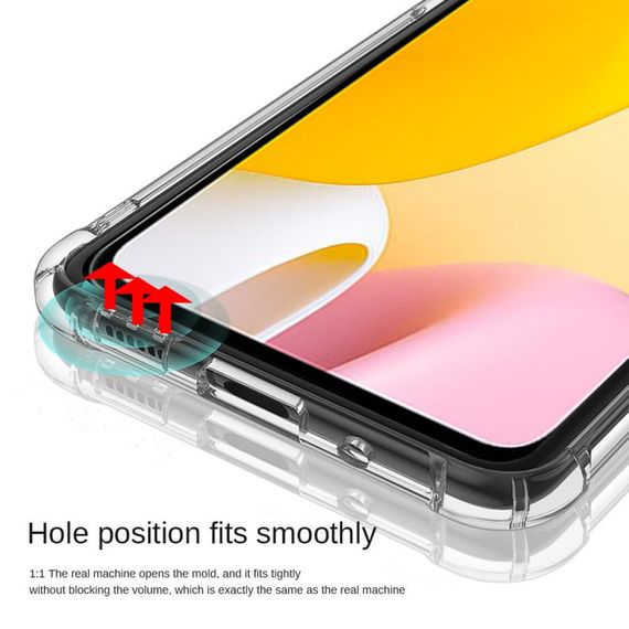 TPU чохол GETMAN Ease logo посилені кути Full Camera для Xiaomi 12 Lite Безбарвний (прозорий) | Зображення 2