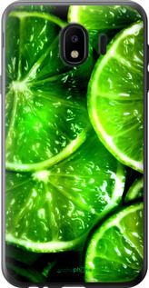 Чохол на Samsung Galaxy J4 2018 Зелені часточки лимона "852t-1487-2448"