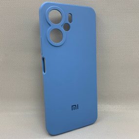 Чохол з логотипом для Xiaomi Redmi 13C / Poco C65 / Poco M6 5G | Протиударний | Soft Touch | Блакитний