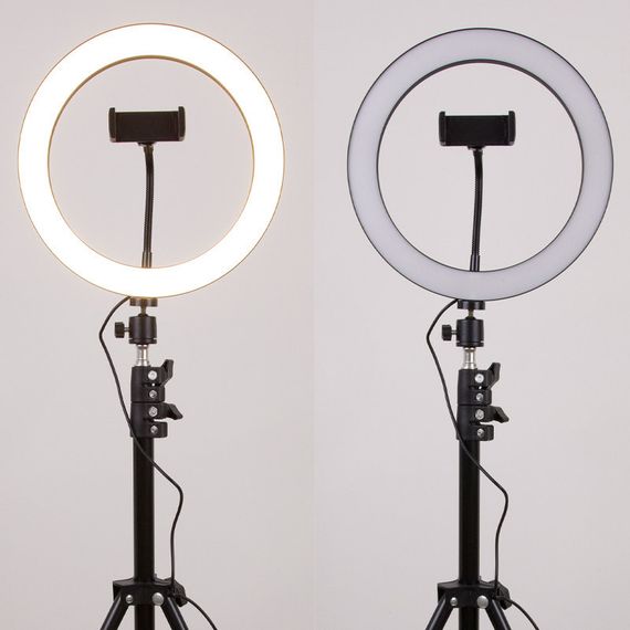 Кільцева світлодіодна LED-лампа Flat Ring 10" + tripod 2.1m | Зображення 6