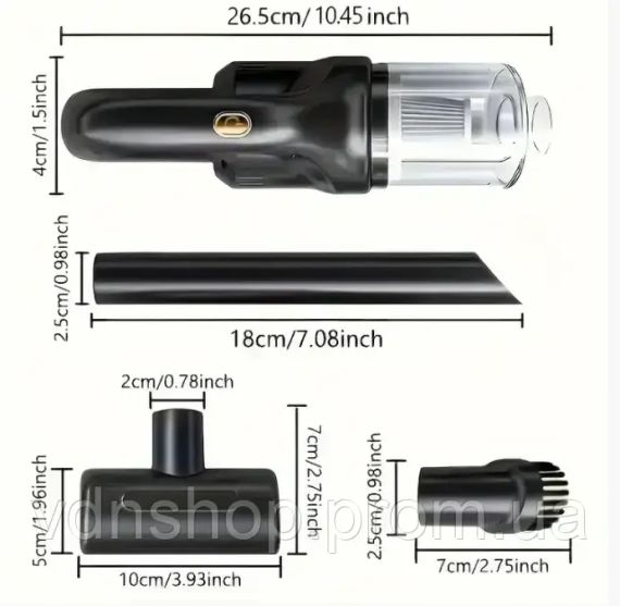 Автомобільний бездротовий пилосос Car vacuum cleaner AND XL-1452 | Зображення 1