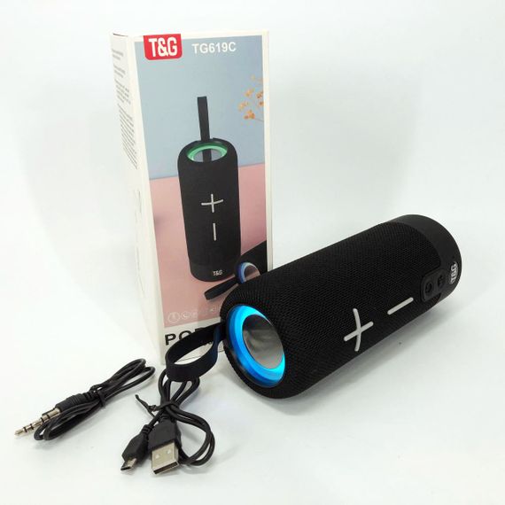 Портативная Bluetooth колонка TG619C FM-радио USB/TF с ремешком. RL-984 Цвет: черный | Зображення 2