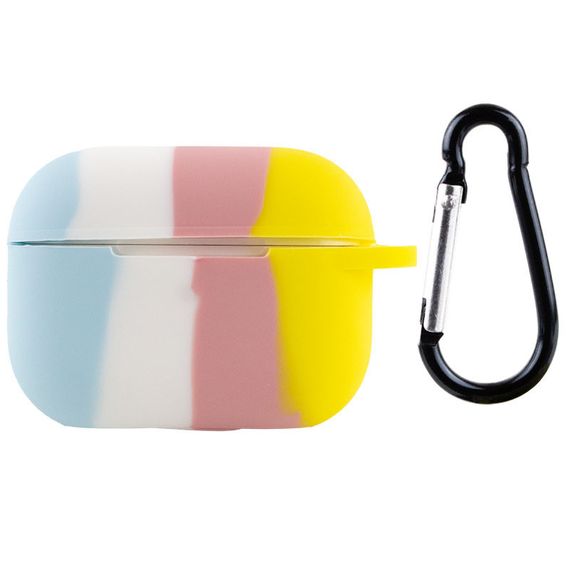 Силіконовий футляр Colorfull для навушників AirPods Pro Голубой / Желтый